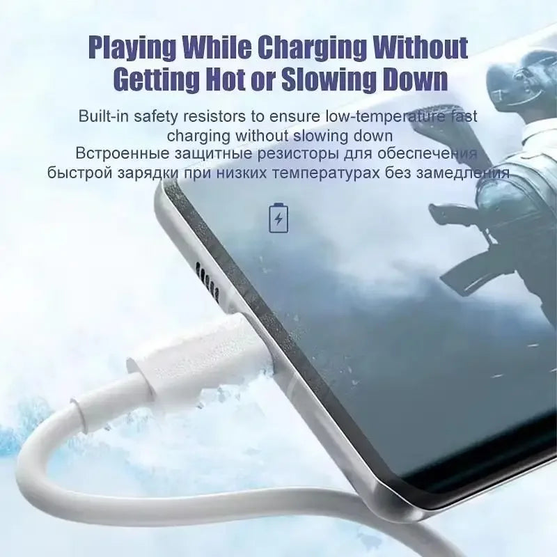 6A 100W Type C Fast Charging Cable Phone Charger USB C Data Cord For Huawei Mate 40 50 Honor Xiaomi Samsung Quick Charge Cable