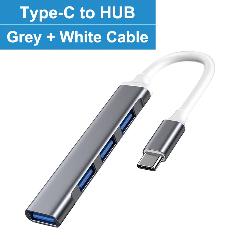 USB C HUB USB 3.0 Type C 4 Port Multi Splitter Adapter OTG for Macbook HUB Pro 13 15 Air Mi Pro for HUAWEI Computer Accessories