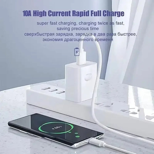 6A 100W Type C Fast Charging Cable Phone Charger USB C Data Cord For Huawei Mate 40 50 Honor Xiaomi Samsung Quick Charge Cable